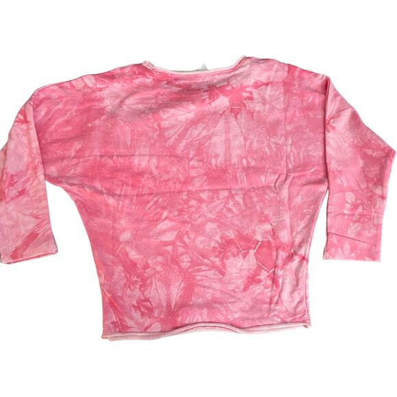 Appaman X Peanuts Sweatshirt Kids Sz 12 Light Pink Slouchy Tie Dye Graphic NWT - Picture 2 of 8